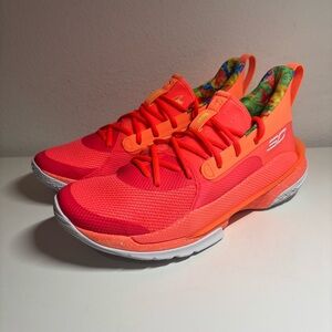 NEW UNDER ARMOUR Sour Patch Kids Curry 7 Peach Plasma Basketball Shoes Mens 11.5